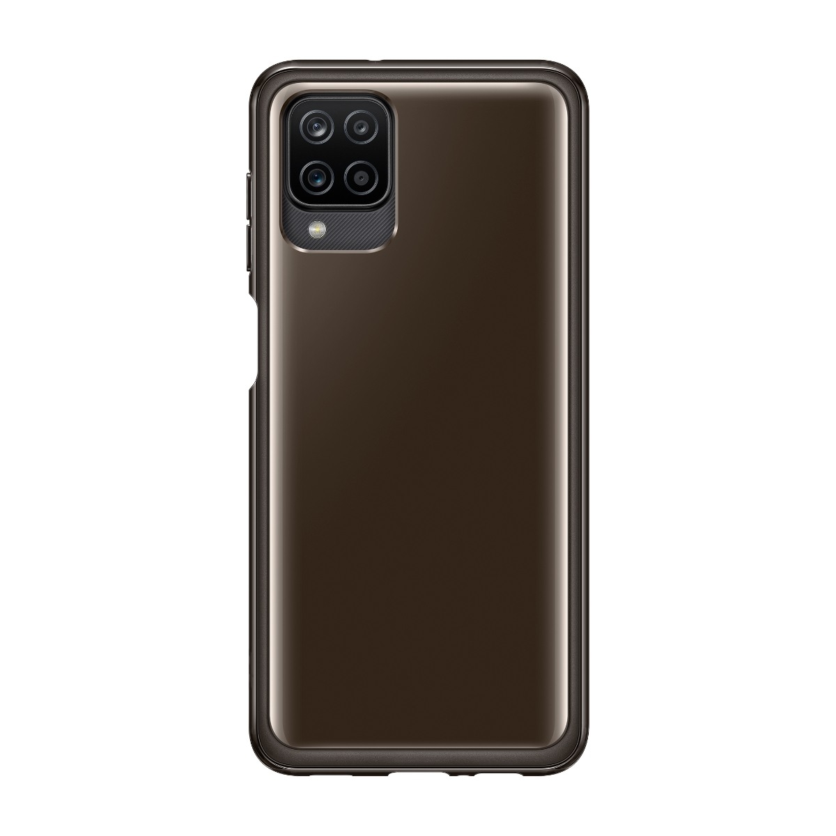Samsung Galaxy A12 Soft Clear-Cover, sort billede 1