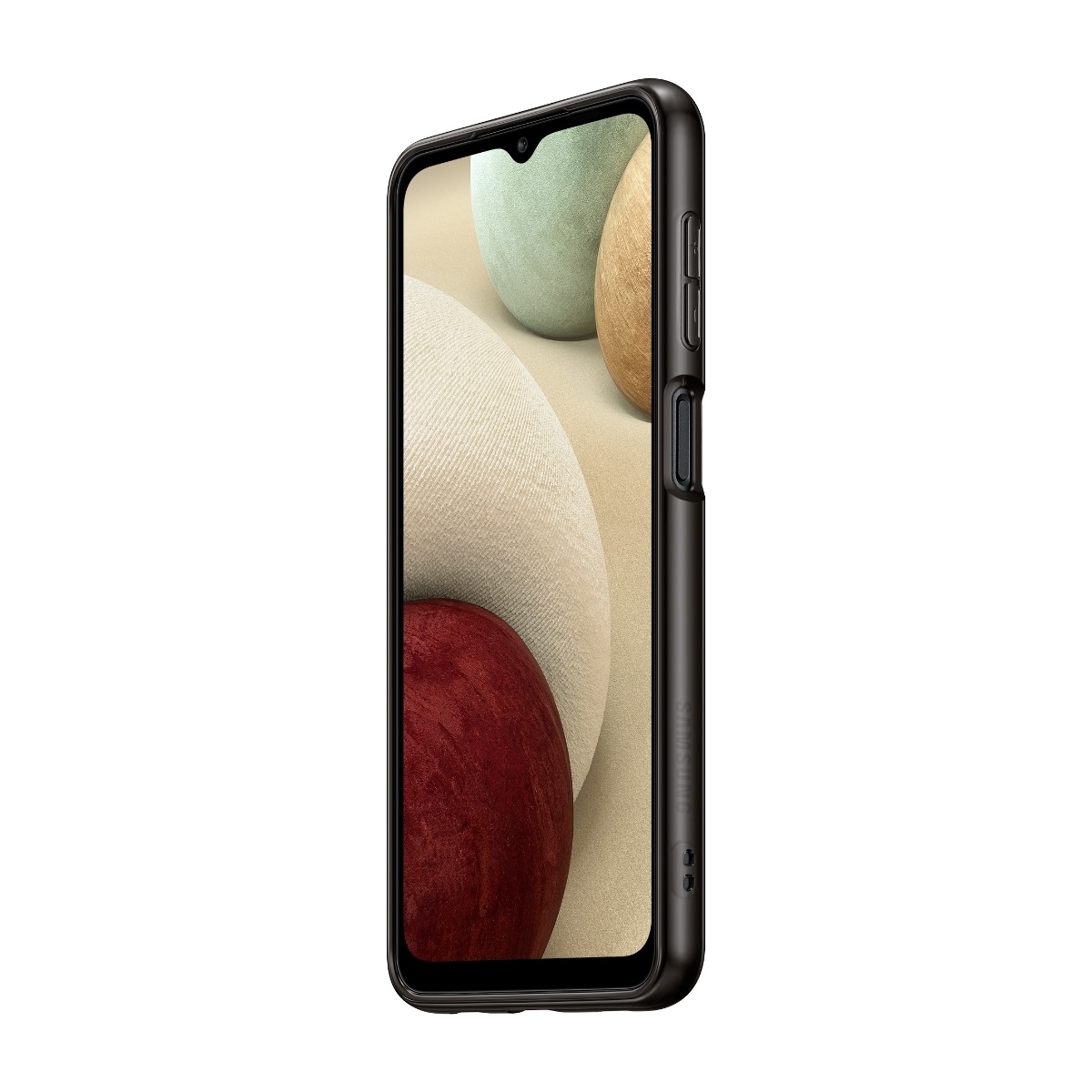 Samsung Galaxy A12 Soft Clear-Cover, sort billede 4