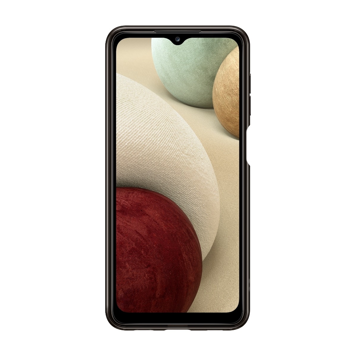 Samsung Galaxy A12 Soft Clear-Cover, sort billede 2