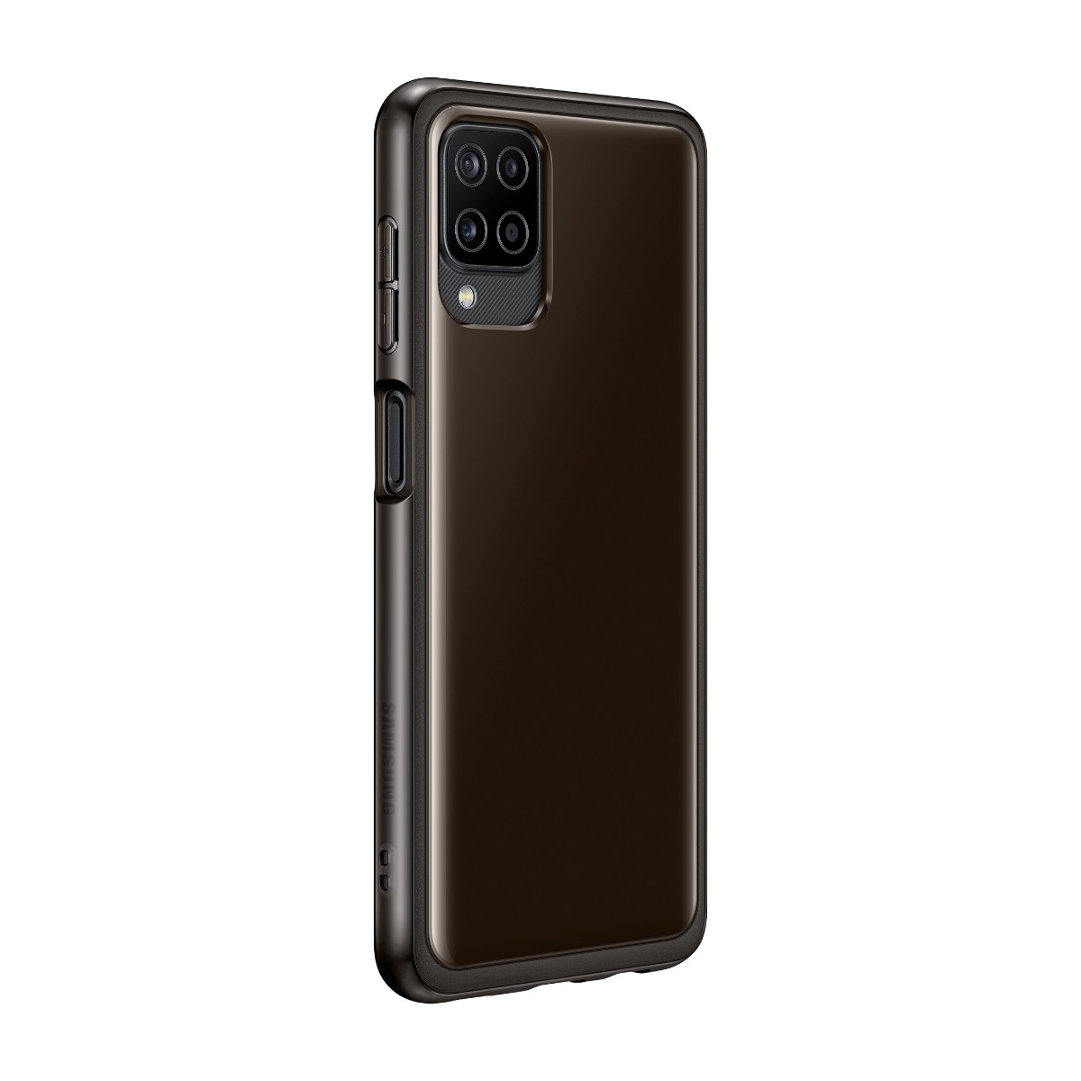 Samsung Galaxy A12 Soft Clear-Cover, sort billede 3