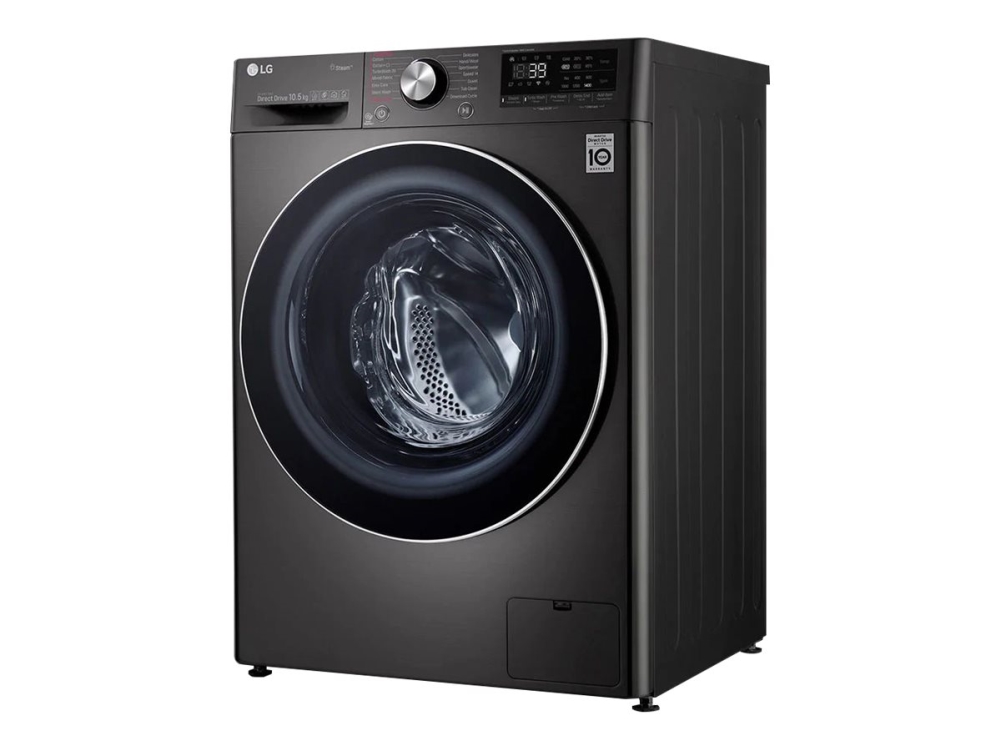 LG F6WV710P2S - Vaskemaskine - Wi-Fi - bredde: 60 cm - dybde: 56.5 cm - højde: 85 cm - frontbetjening - 68 liter - 10.5 kg - 1600 rpm - metallic black steel