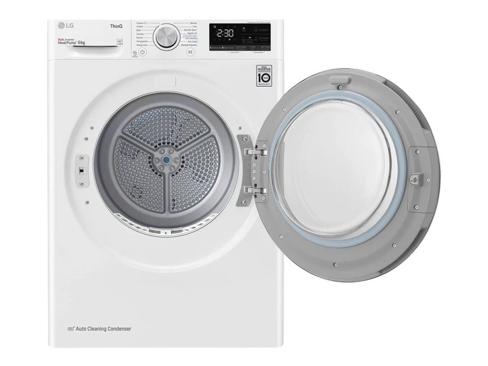 LG RH80V3AV6N - Tørremaskine - Wi-Fi - bredde: 60 cm - dybde: 69 cm - højde: 85 cm - frontbetjening - hvid