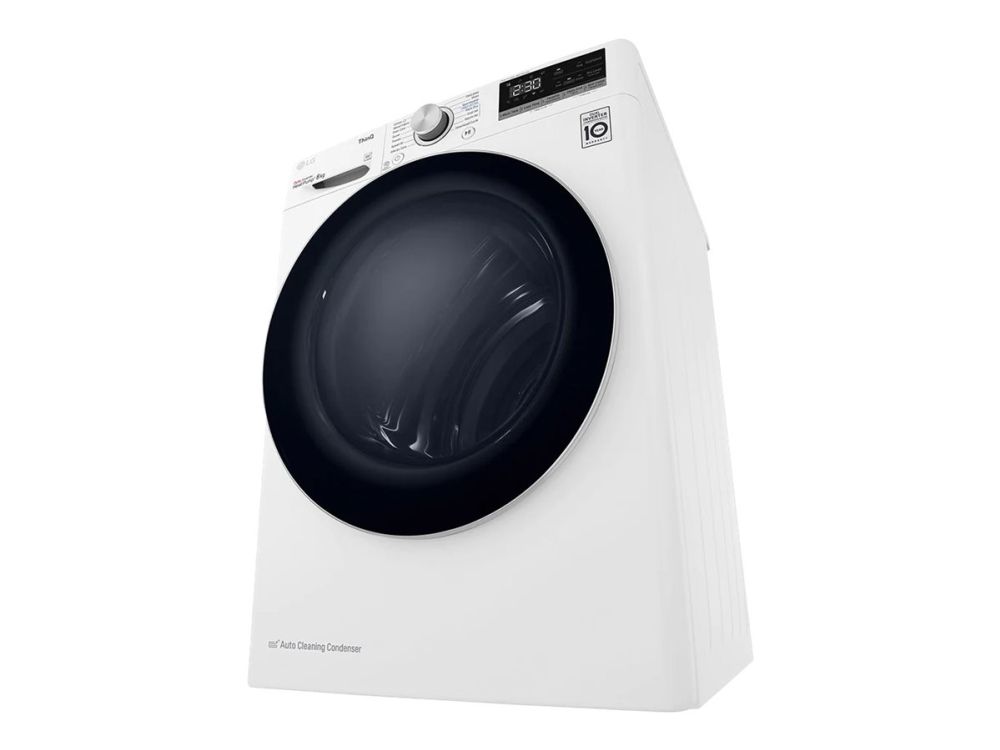 LG RH80V3AV6N - Tørremaskine - Wi-Fi - bredde: 60 cm - dybde: 69 cm - højde: 85 cm - frontbetjening - hvid