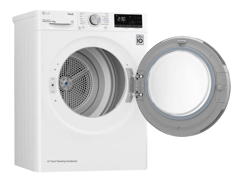 LG RH80V3AV6N - Tørremaskine - Wi-Fi - bredde: 60 cm - dybde: 69 cm - højde: 85 cm - frontbetjening - hvid