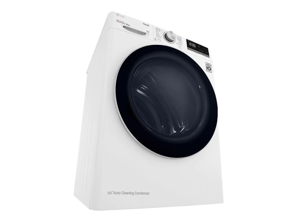 LG RH80V3AV6N - Tørremaskine - Wi-Fi - bredde: 60 cm - dybde: 69 cm - højde: 85 cm - frontbetjening - hvid