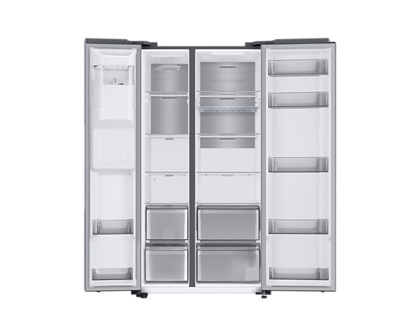 Samsung RS8000NC RS6GA884CSL - Køleskab/fryser - side-by-side med vanddispenser, isdispenser - bredde: 91.2 cm - dybde: 71.6 cm - højde: 178 cm - 635 liter - Klasse C - rustfritstål look