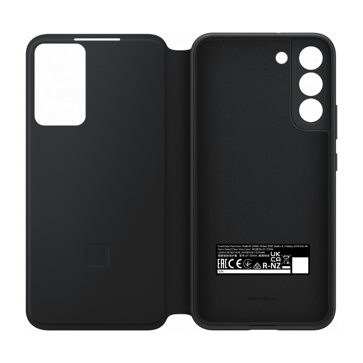 Samsung Galaxy S22+ Clear View Cover, sort billede 4