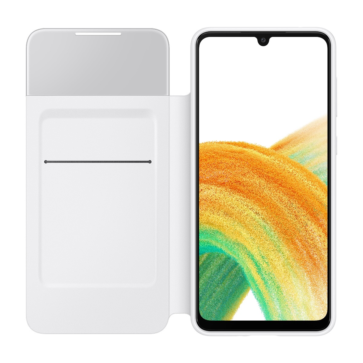 Samsung Galaxy A33 5G S View tegnebogscover, hvid billede 3