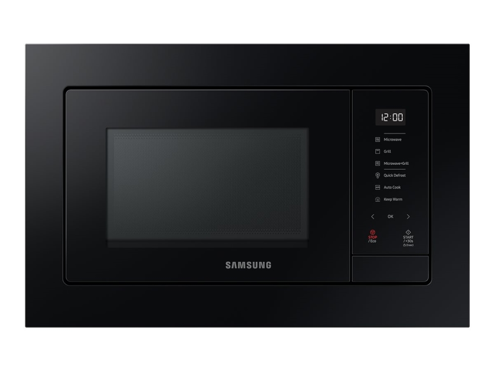 Samsung MQ7000A MG23A7318CK - Mikrobølgeovn med grill - til indbygning - 23 liter - 800 W - sort