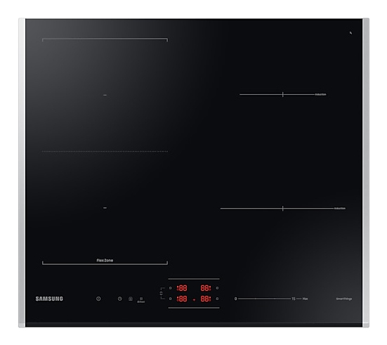 Samsung NZ64B5046JK, Sort, Indbygget, 60 cm, Zone induktionskogeplade, Glas, 4 zone(s)
