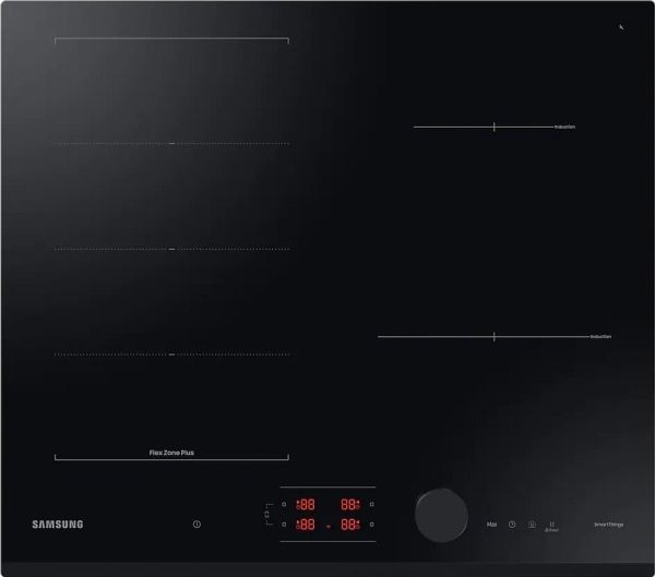 Samsung NZ64B6058GK, Sort, Indbygget, 59 cm, Zone induktionskogeplade, Glas, 4 zone(s) billede 2