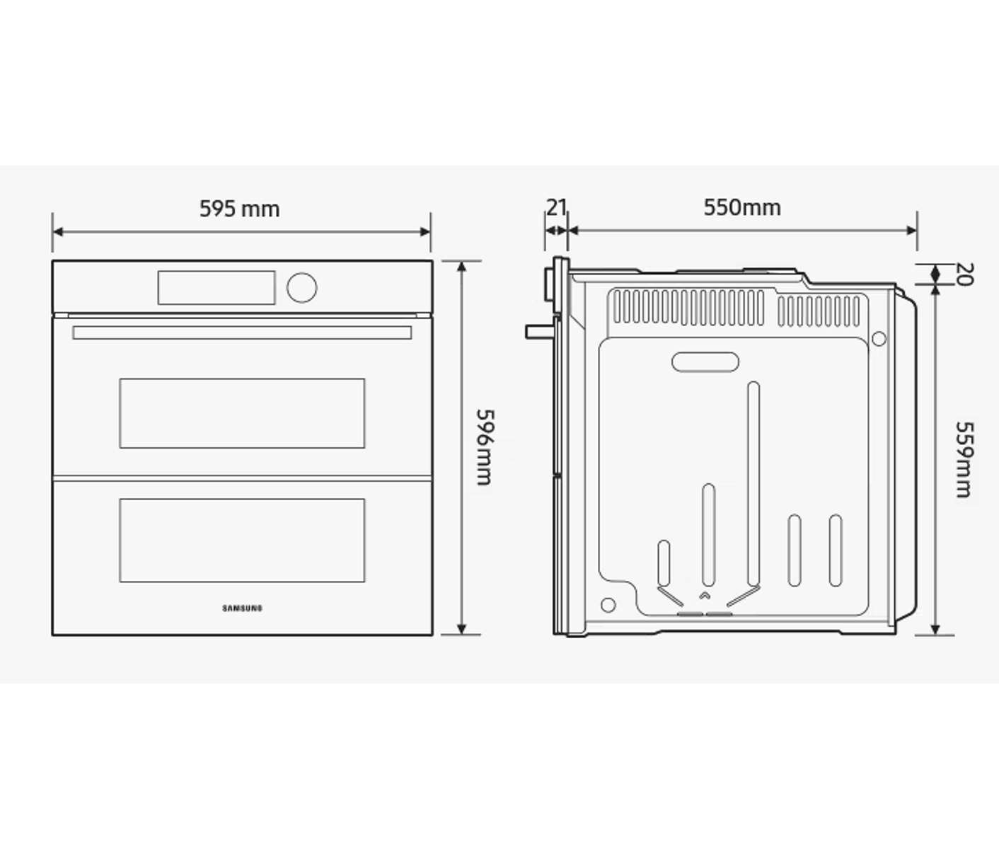 Samsung NV7B57508AB Indbygningsovn billede 7