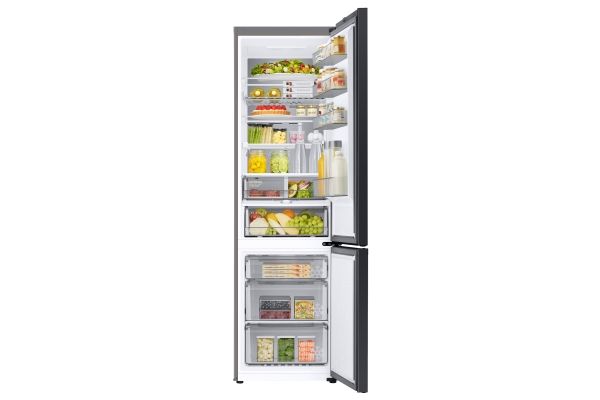Samsung RB38C7B6BB1, 387 L, SN-T, 8 kg/24t, B, Frisk zone, aflukke, Sort