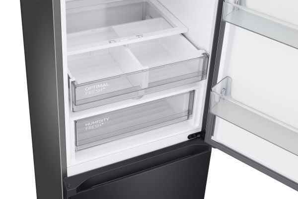 Samsung RB38C7B6BB1, 387 L, SN-T, 8 kg/24t, B, Frisk zone, aflukke, Sort