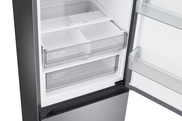 Samsung RB38C7B6BS9, 387 L, SN-T, 8 kg/24t, B, Frisk zone, aflukke, Rustfrit stål billede 4