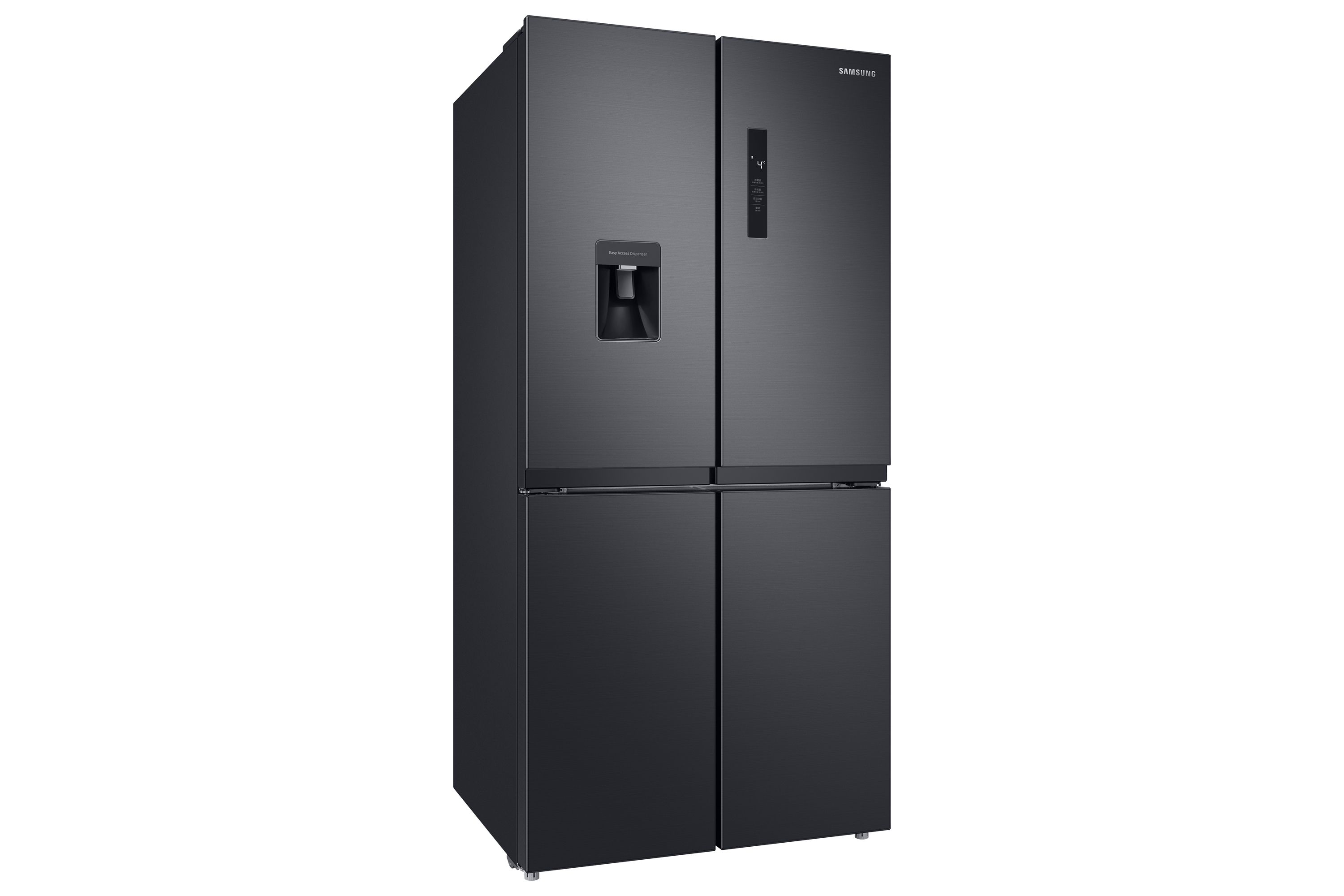 Samsung RF48A401EB4, Fritstående, Fransk dør, Anthracit, På døren, Hærdet glas, SN-T billede 2
