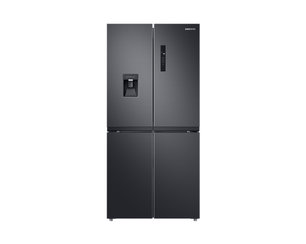 Samsung RF48A401EB4/EO, Fritstående, Fransk dør, Sort, LED, På døren, Hærdet glas