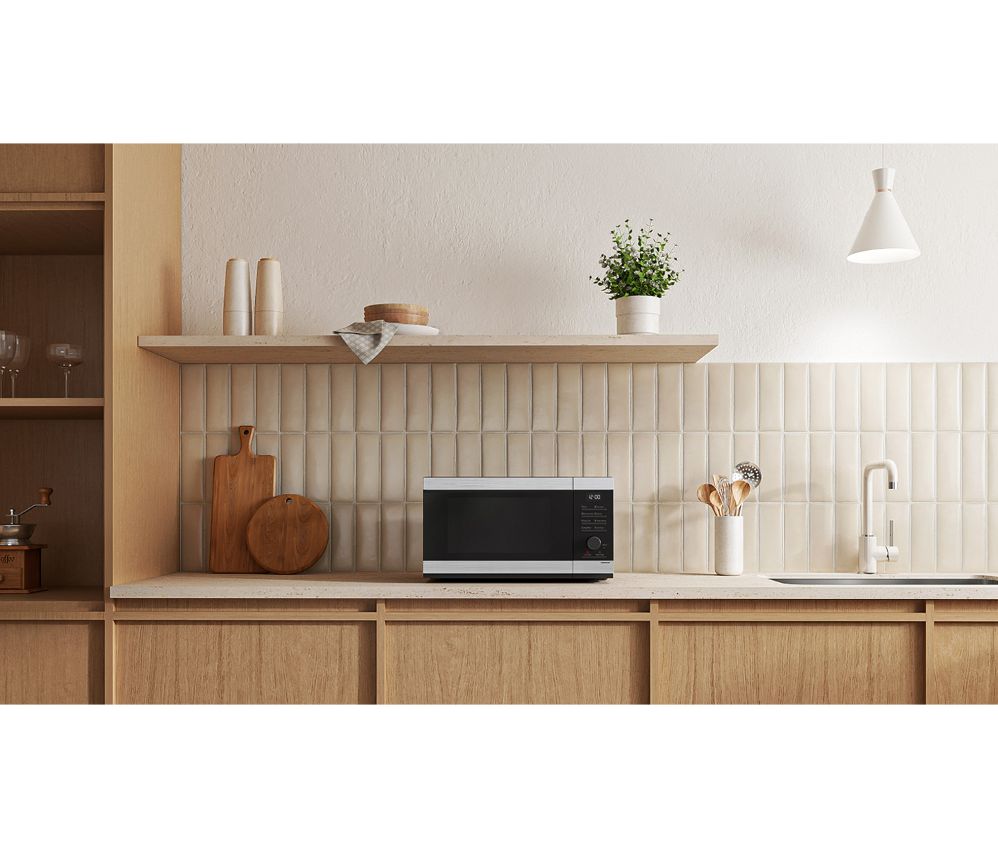 Samsung fritstående mikrobølgeovn MG23DG4514ATE4 billede 4