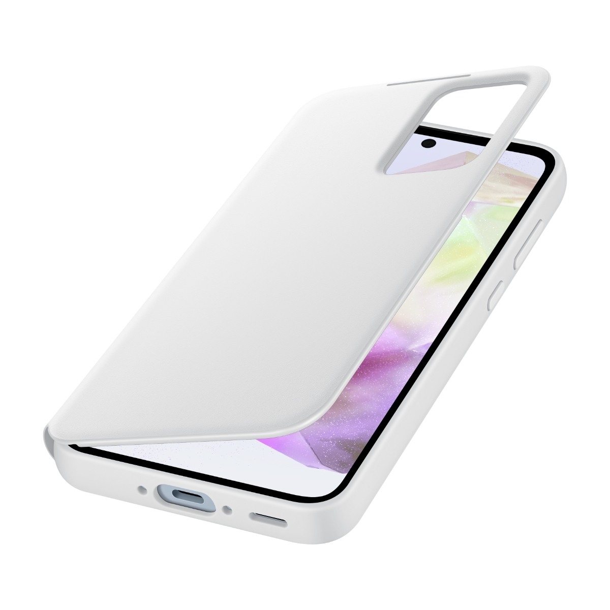 Amsung Galaxy A35 Smart View Wallet Cover, hvid billede 4