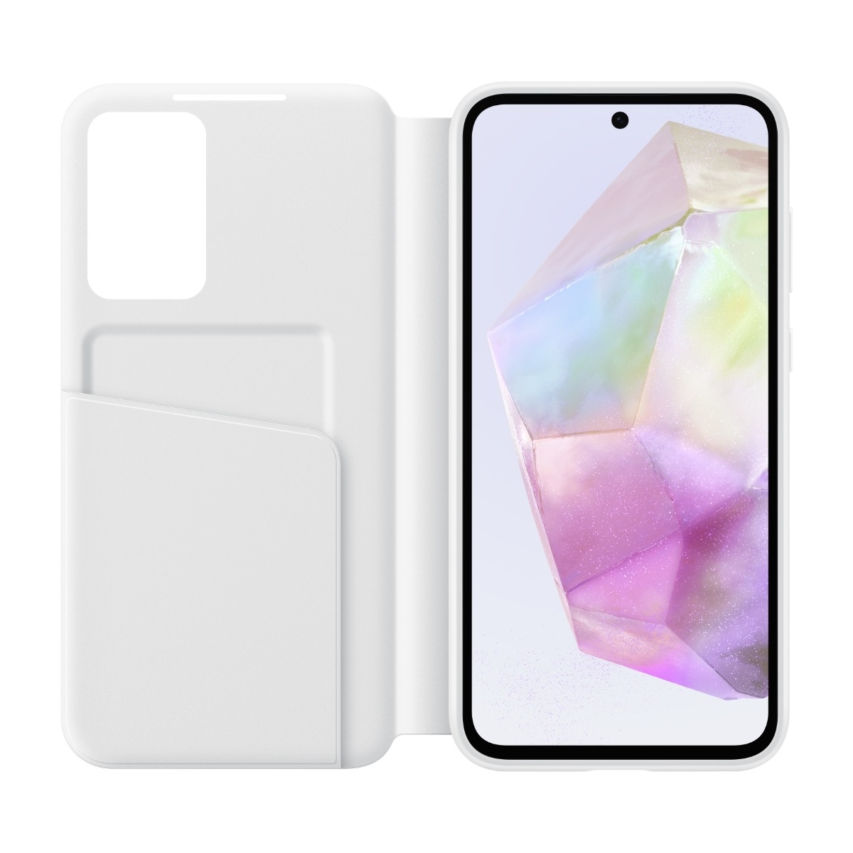 Amsung Galaxy A35 Smart View Wallet Cover, hvid billede 3