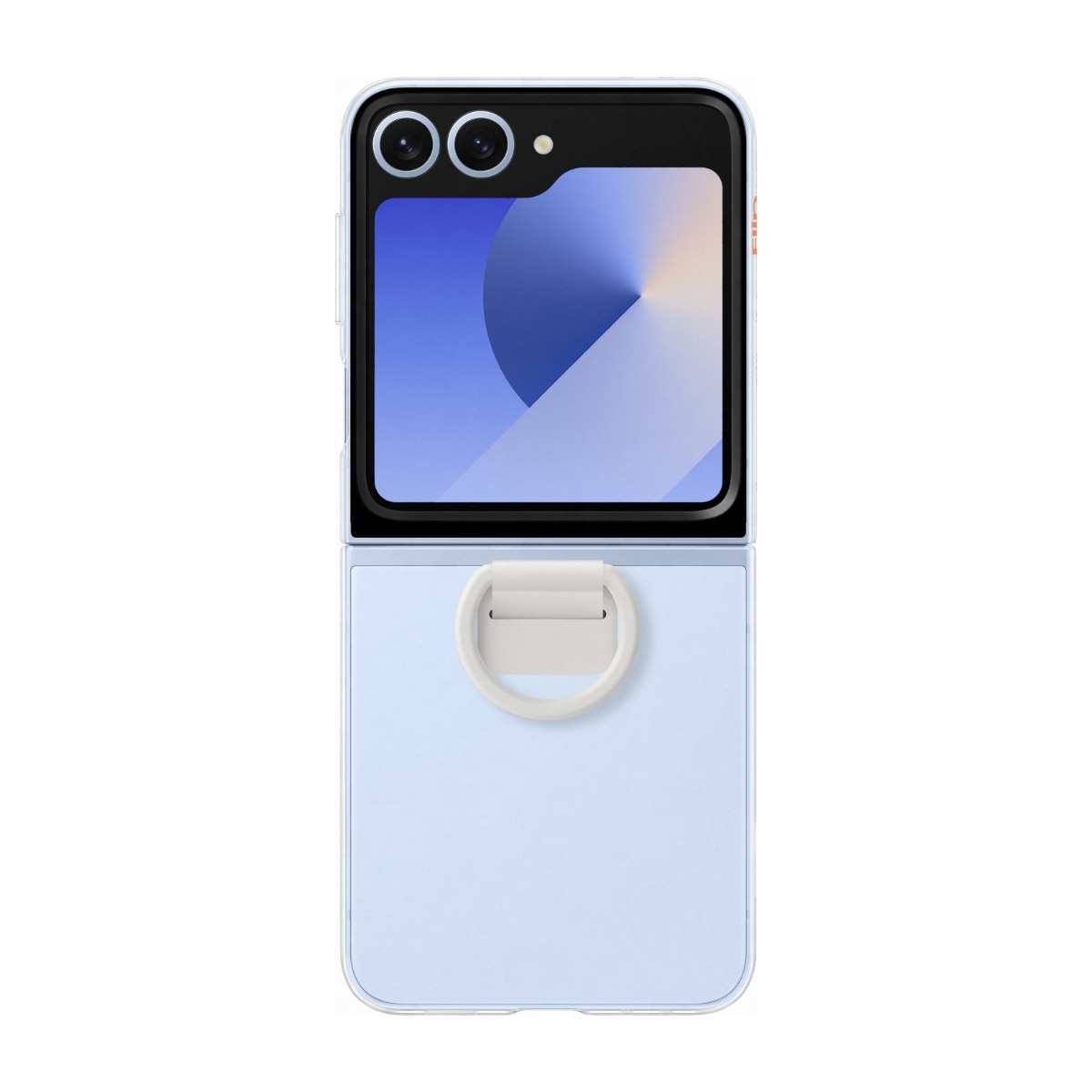 Samsung Galaxy Z Flip7 FE/Flip6 Clear Case cover med ring, gennemsigtigt billede 4