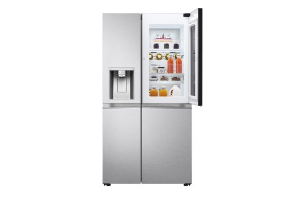 LG GSXE90MBDD, Fritstående, Amerikansk dør, Rustfrit stål, 2 dør(e), Metal Sorbet, LED