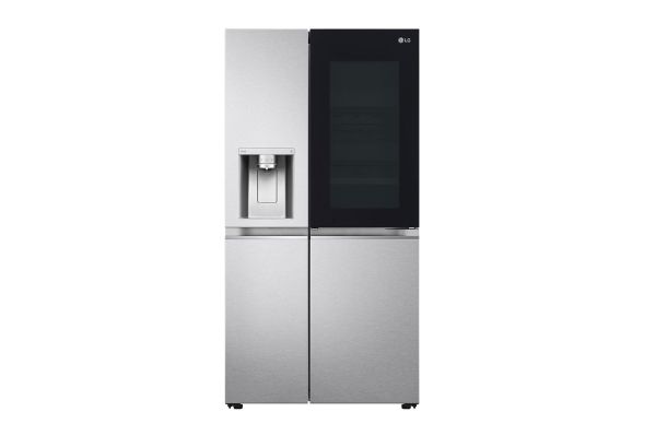 LG GSXE90MBDD, Fritstående, Amerikansk dør, Rustfrit stål, 2 dør(e), Metal Sorbet, LED