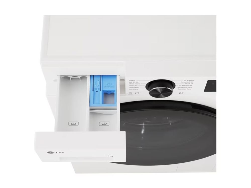 LG F4X5011TWB - Vaskemaskine - Wi-Fi - bredde: 60 cm - dybde: 62 cm - højde: 85 cm - frontbetjening - 11 kg - 1400 rpm - off-white