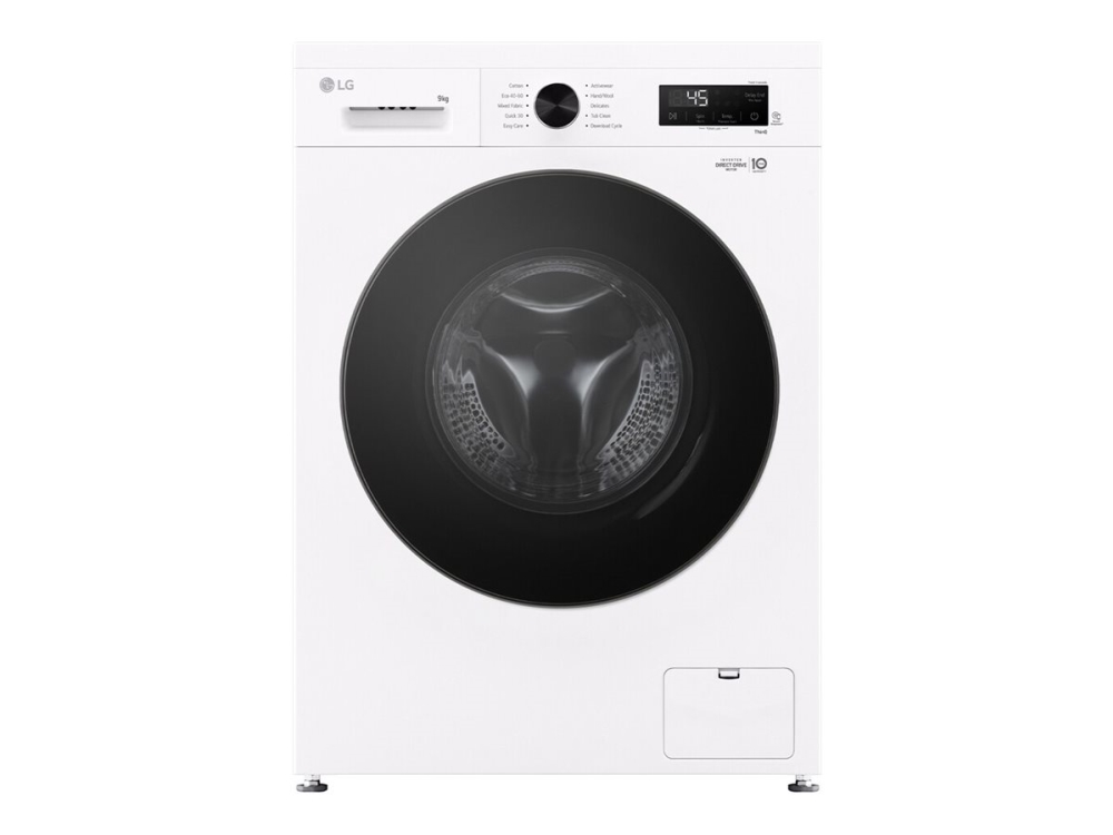 LG F4X1009NWB - Vaskemaskine - Wi-Fi - bredde: 60 cm - dybde: 59 cm - højde: 85 cm - frontbetjening - 9 kg - 1400 rpm - hvid