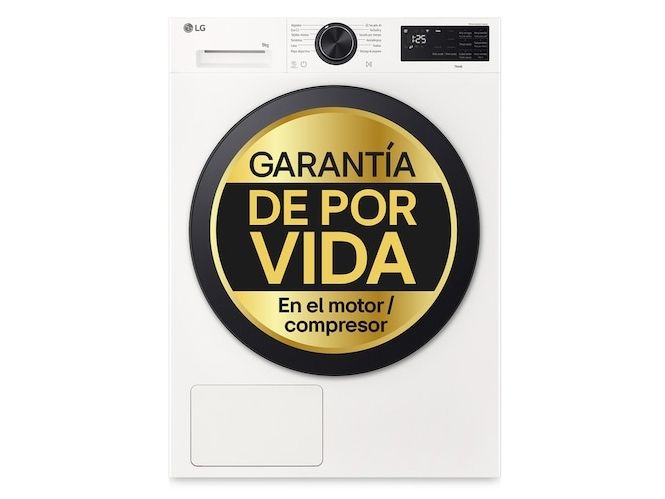 LG RHX5009TLB, Fritstående, Front-læsning, Varmepumpe, Hvid, Dreje, Berøring, Højre