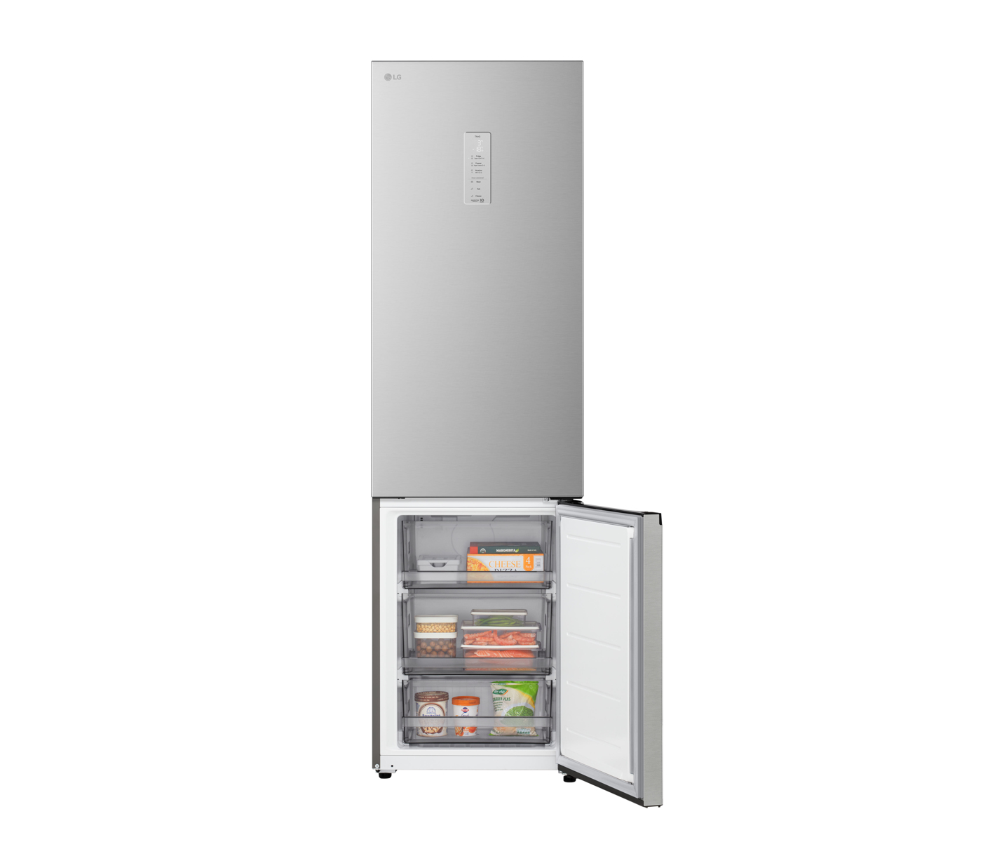 LG GBBS525CPY, 375 L, T, 10 kg/24t, C, Frisk zone, aflukke, Sølv billede 2