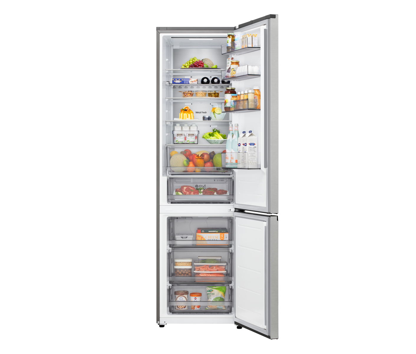 LG GBBS525CPY, 375 L, T, 10 kg/24t, C, Frisk zone, aflukke, Sølv billede 4