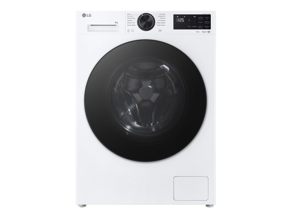 LG Slim F2X50S8TLB - Vaskemaskine - Wi-Fi - bredde: 60 cm - dybde: 53.5 cm - højde: 85 cm - frontbetjening - 8 kg - 1200 rpm - hvid