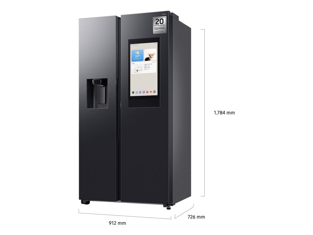 Samsung Series 9 RS90F66BEF, Fritstående, Amerikansk dør, Sort, 2 dør(e), Premium Black Steel, 36/64 billede 2