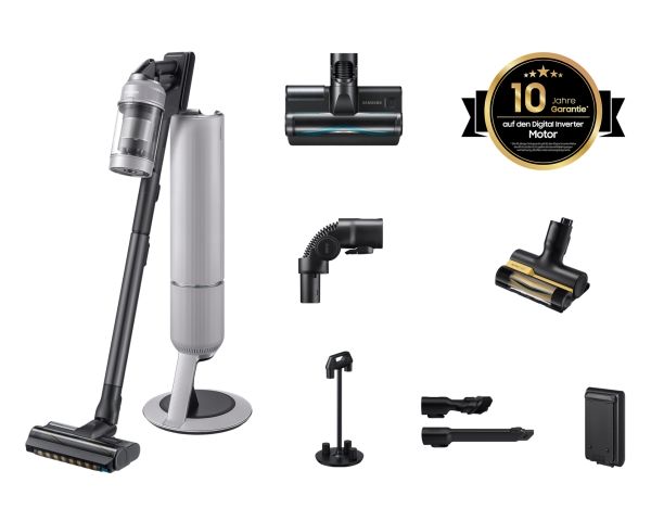 Samsung VS80F28ELP, 2-i-1 stangstøvsuger, Poseløs, Grå, 0,5 L, Pebble Gray, Dry billede 2