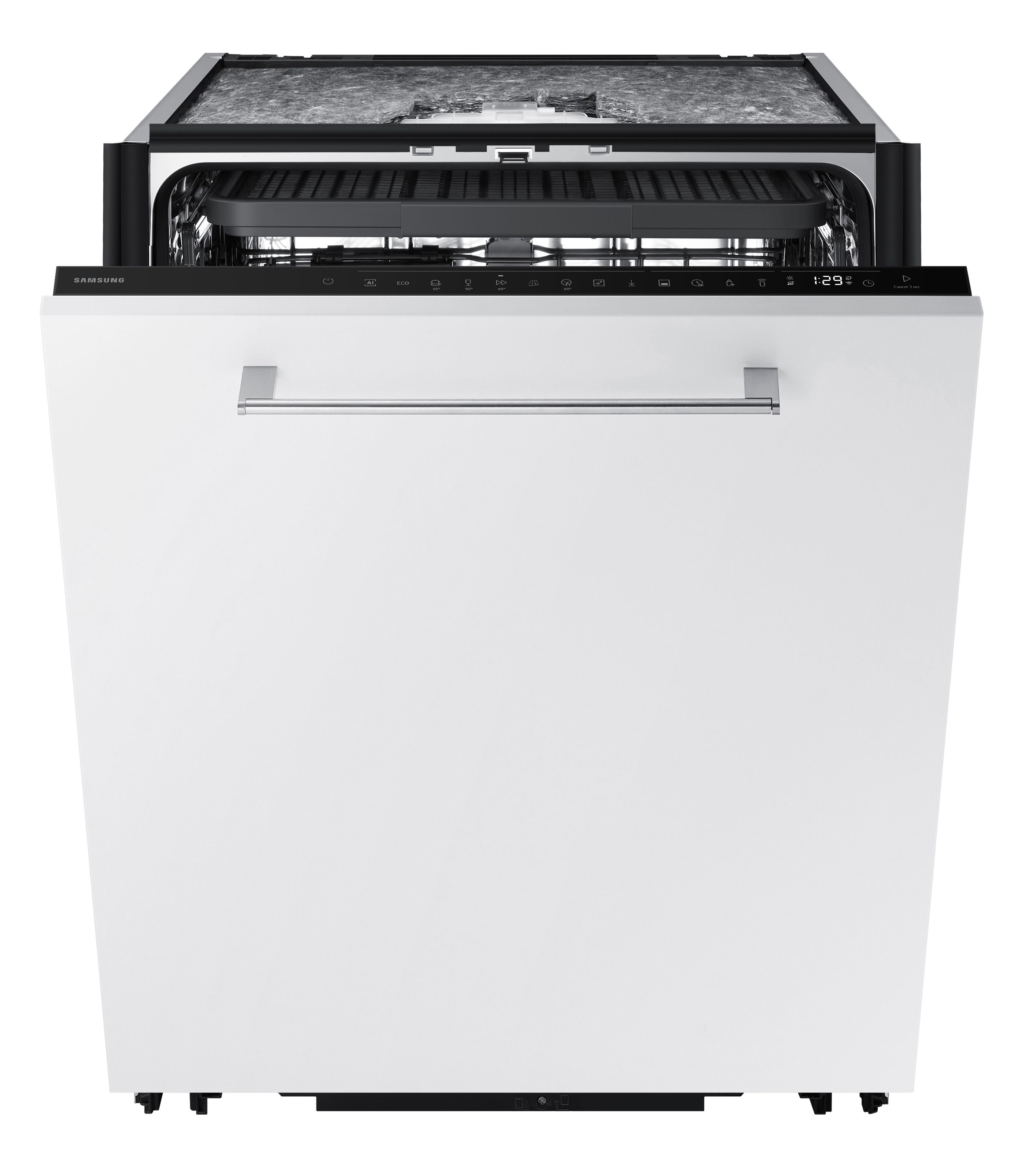Samsung Serie 80, Fuldt indbygget, Fuld størrelse (60 cm), Hvid, Berøring, Rustfrit stål, 14 kuverter billede 2