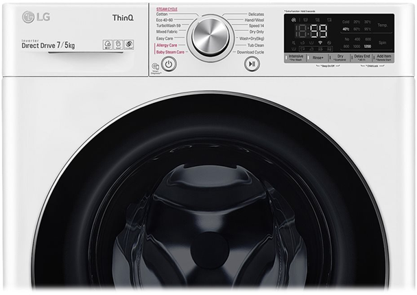 LG F2DV707S2WS - Frontbetjent Vaske-/Tørremaskine billede 5