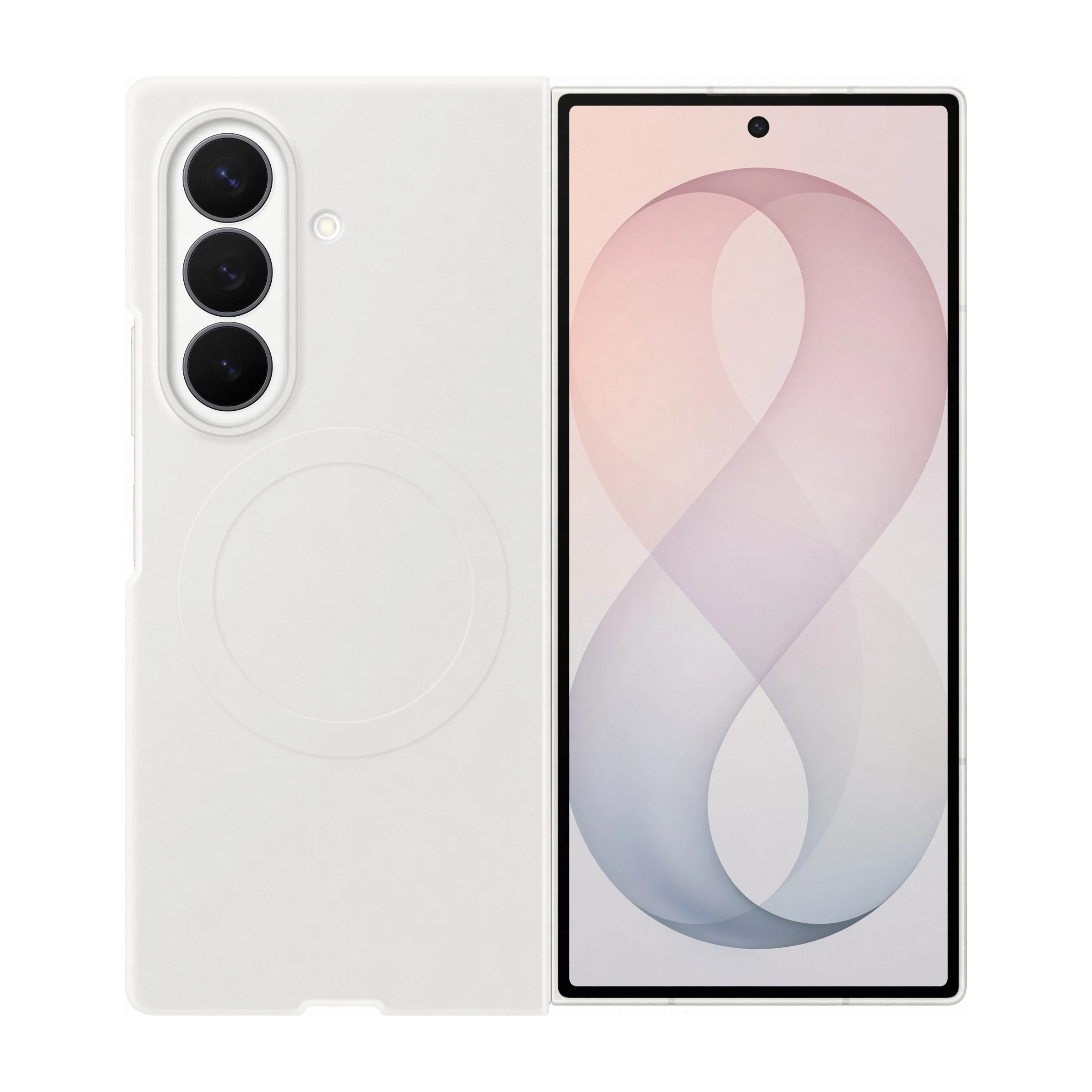 Samsung Galaxy Z Fold8 Ultra silikone magnetisk cover-sæt, hvid billede 4