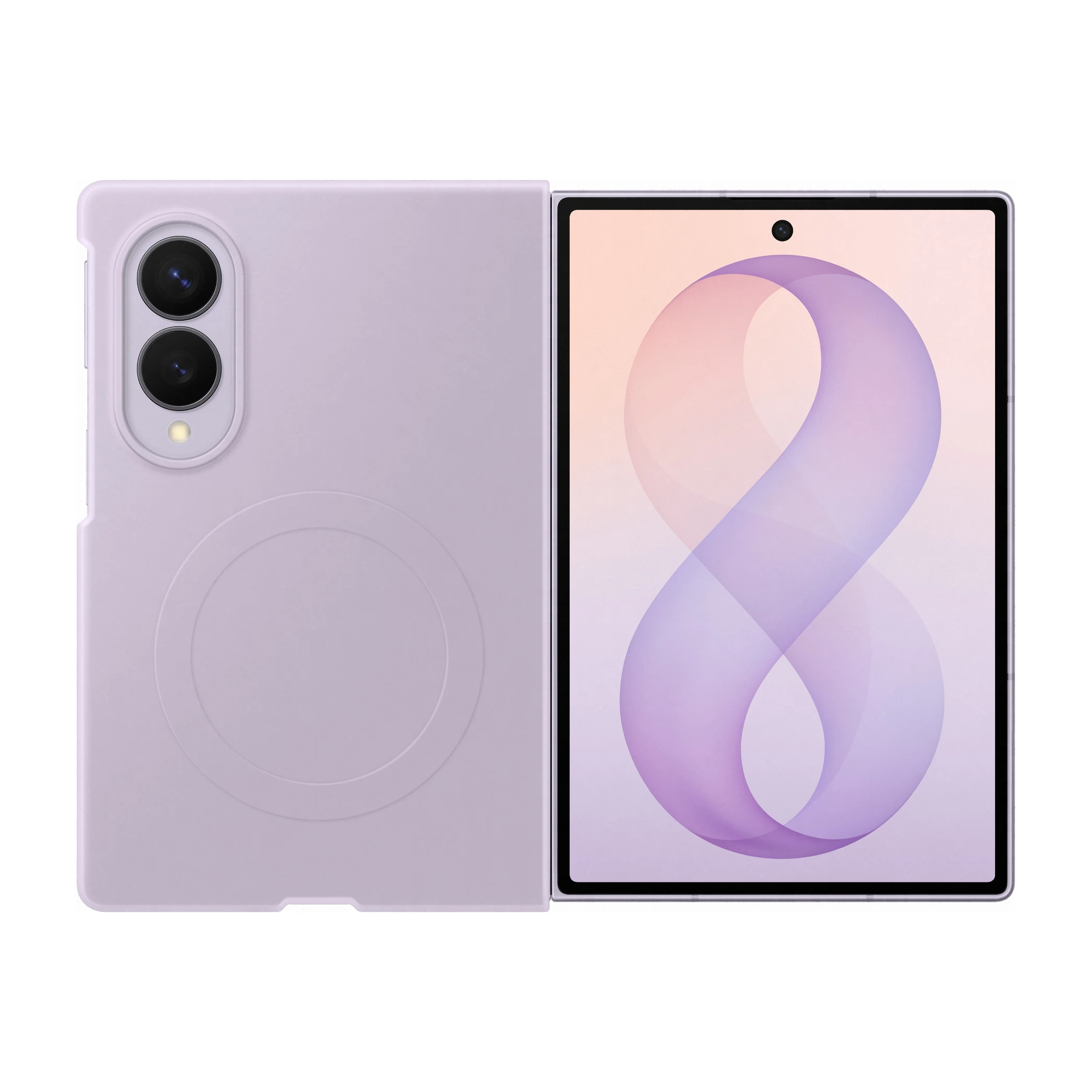 Samsung Galaxy Z Fold8 Silikone Magnetisk cover, lavendel billede 3