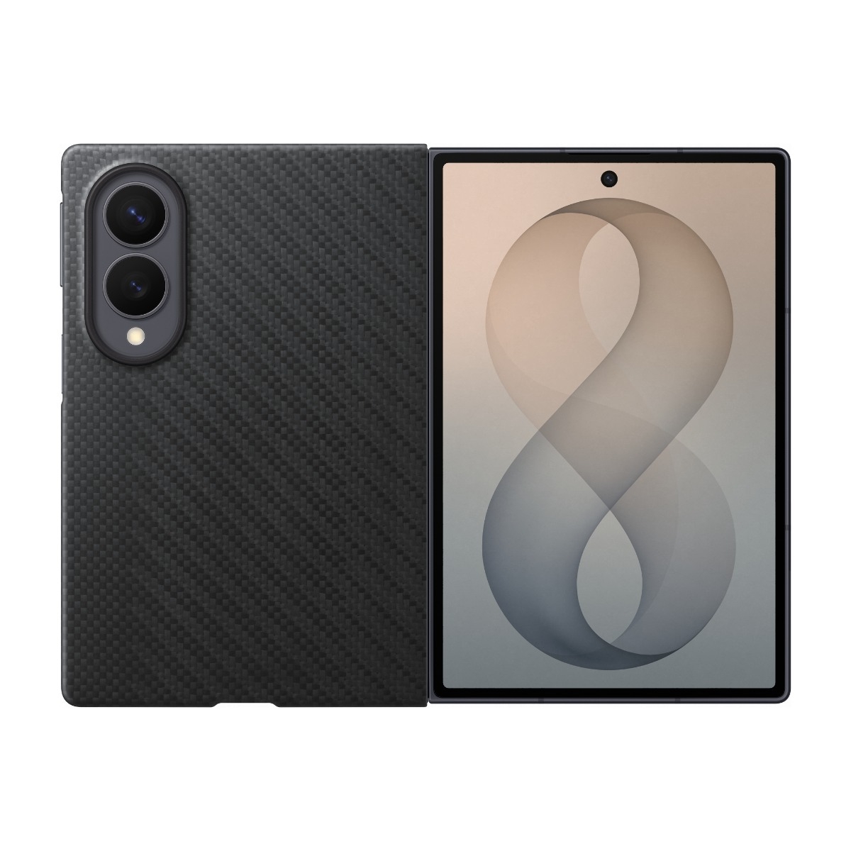 Samsung Galaxy Z Fold8 Carbon Magnet cover, sort billede 3