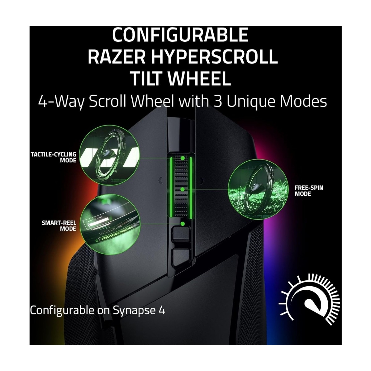 Razer Basilisk V3 Pro trådløs gaming mus, sort billede 4