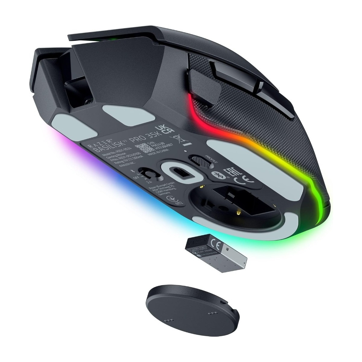 Razer Basilisk V3 Pro trådløs gaming mus, sort billede 3