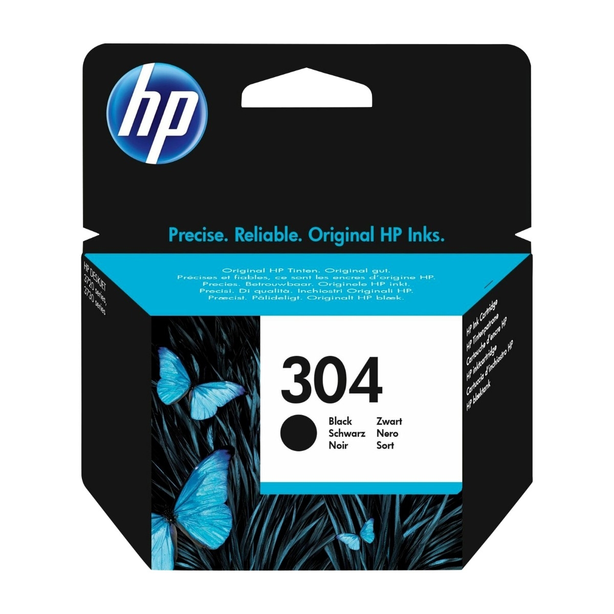 HP 304, sort blækpatron n9k06ae billede 1
