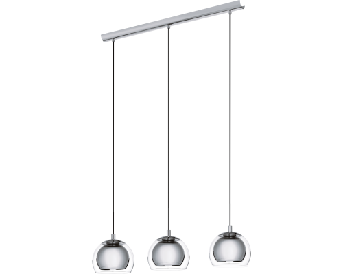 Eglo Rocamar 3L krom/klar langbordspendel billede 1