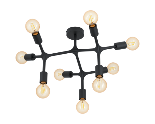 Eglo Bocadella 9L sort loftslampe billede 1