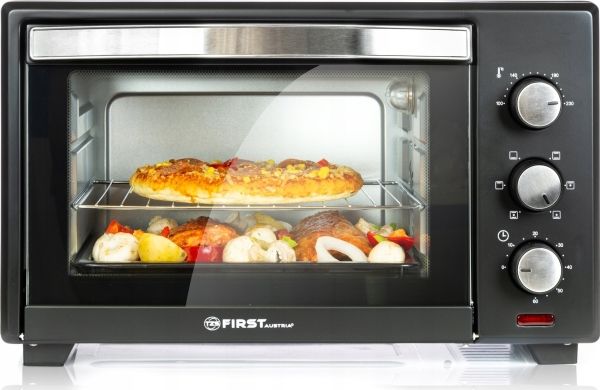 TZS First Austria FA-5042-2, Elektrisk ovn, 19 L, 1380 W, 19 L, Bordplade, Sort billede 2