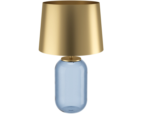 Eglo Cuite blå petrol/børstet messing bordlampe billede 1