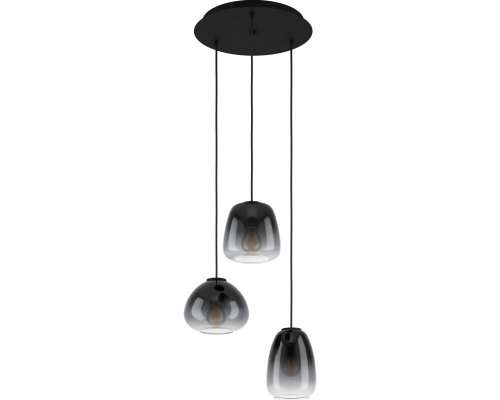 Eglo Aguilares Ø43 sort/smoke klynge pendel billede 1