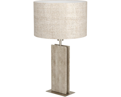 Eglo Belesar H67 børstet stål/linen bordlampe billede 1