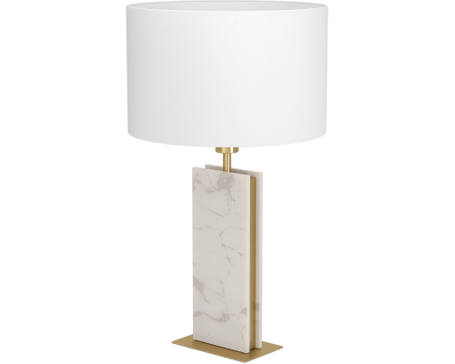 Eglo Belesar H67 børstet messing/hvid bordlampe billede 1